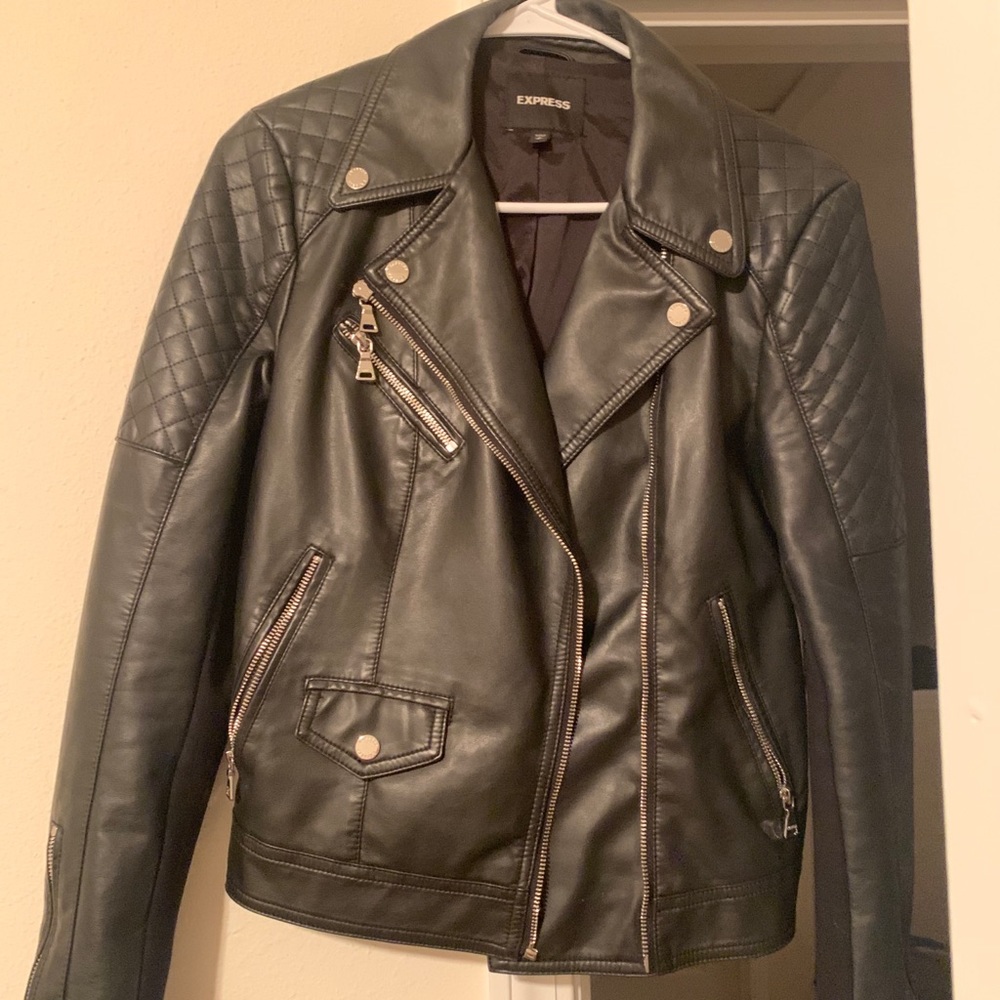 Express leather jacket size small